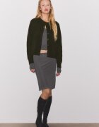 Stradivarius Cardigan Din Tricot Oversize Verde Închis Xs