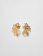 Stradivarius Cercei Evantai Cu Textură Florală Auriu Os