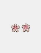 Stradivarius Cercei Floare Emailați Roz Pastel Os