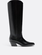 Stradivarius Cizme Cu Toc Cowboy Simple Negru 35