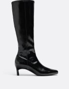 Stradivarius Cizme Cu Toc Kitten Ajustate Negru 41