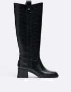 Stradivarius Cizme Cu Toc Stil Ecvestru Negru 38