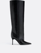 Stradivarius Cizme Cu Toc Stiletto Și Carâmb Lat Xl Negru 41