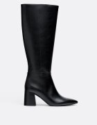 Stradivarius Cizme Înalte Cu Toc Negru 38