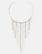 Stradivarius Colier Choker Cascadă Gri Os