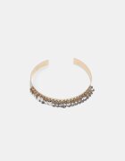 Stradivarius Colier Choker Cu Medalioane Auriu Os