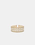 Stradivarius Colier Choker Cu Oglinzi Duble Auriu Os