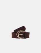 Stradivarius Curea Cu Cataramă Dublă Maro 80