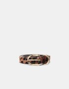 Stradivarius Curea Cu Imprimeu Leopard Maro 90