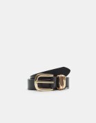 Stradivarius Curea De Bază Cu Două Inele Negru 80