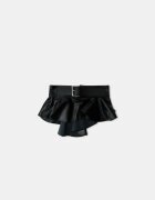 Stradivarius Curea-Fustă Din Imitație De Piele Negru S