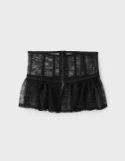 Stradivarius Curea Tip Corset Cu Dantelă Negru M