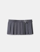 Stradivarius Curea Tip Fustă Plisată Gri M