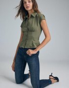 Stradivarius D07 Blugi Skinny Visoki Struk Efect Prespălat Denim Overdyed 32