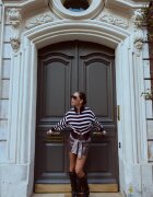 Stradivarius D62 Fustă-Pantalon Imitație De Piele Grena 40