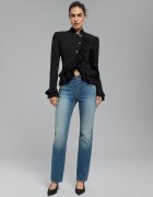Stradivarius D98 Blugi Straight Cu Aspect Vintage Albastru Mediu 42