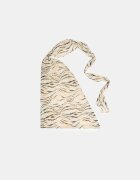 Stradivarius Eșarfă Pareo Cu Imprimeu Zebră Ecru Os