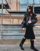 Stradivarius Fustă Midi Cu Talie Cu Dantelă Negru Xl