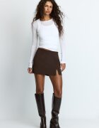 Stradivarius Fustă-Pantalon Cu Deschidere Laterală Albastru Marin M