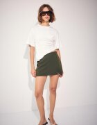 Stradivarius Fustă-Pantalon Cu Deschidere Laterală Verde Închis Xs