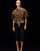 Stradivarius Geacă Biker 100% Piele Maro M