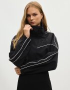 Stradivarius Geacă De Vânt Tehnică Negru Xs