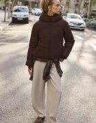 Stradivarius Geacă Matlasată De Bază Cu Glugă Albastru Marin Xs