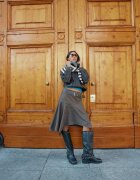 Stradivarius Geacă Oversize Din Imitație De Piele Maro S