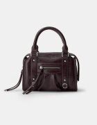 Stradivarius Geantă Bowling Crossbody Cu Fermoar Grena Os