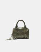 Stradivarius Geantă Bowling Crossbody Cu Fermoar Kaki Os