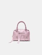 Stradivarius Geantă Bowling Crossbody Cu Fermoar Roz Pastel Os