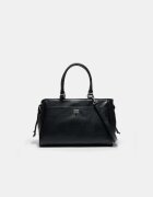 Stradivarius Geantă City Cu Clapă Negru Os