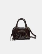 Stradivarius Geantă Crossbody Bowling Imitație De Piele Albastru Os