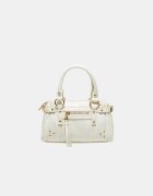 Stradivarius Geantă Crossbody Cu Buzunar Și Ținte Ecru Os