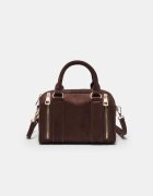 Stradivarius Geantă Crossbody Cu Detalii Cu Fermoare Maro Os