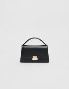 Stradivarius Geantă Crossbody Cu Mâner Dublu Negru Os