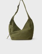 Stradivarius Geantă Crossbody Din Pânză Kaki Os