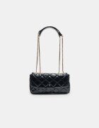 Stradivarius Geantă Crossbody Matlasată Cu Lanț Negru Os