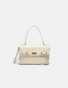 Stradivarius Geantă Crossbody Medie Cu Curea Ecru Os