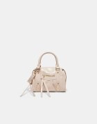 Stradivarius Geantă Crossbody Tip Bowling Cu Fermoar Ecru Os