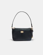 Stradivarius Geantă De Umăr Crossbody Cu Închizătoare Negru Os