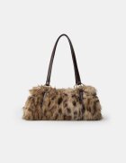 Stradivarius Geantă De Umăr Cu Imprimeu Retro Albastru Prăfuit Os