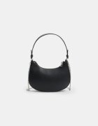Stradivarius Geantă De Umăr Semilună Cu Lanț Negru Os