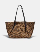 Stradivarius Geantă Shopper Animal Print Albastru Os