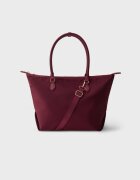 Stradivarius Geantă Shopper Combinată Cu Curea De Umăr Grena Os