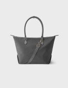 Stradivarius Geantă Shopper Combinată Cu Curea De Umăr Gri Închis Os
