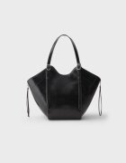 Stradivarius Geantă Shopper De Umăr Cu Catarame Negru Os