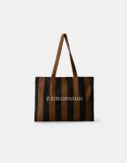 Stradivarius Geantă Tip It Bag Cu Dungi Albastru Os