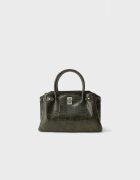Stradivarius Geantă Tip Tote Cu Închizătoare Kaki Os