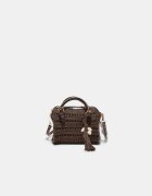 Stradivarius Geantă Tote Rotundă Din Croșetat Maro Os